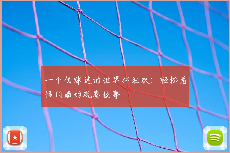 一个伪球迷的世界杯狂欢：轻松看懂门道的观赛故事